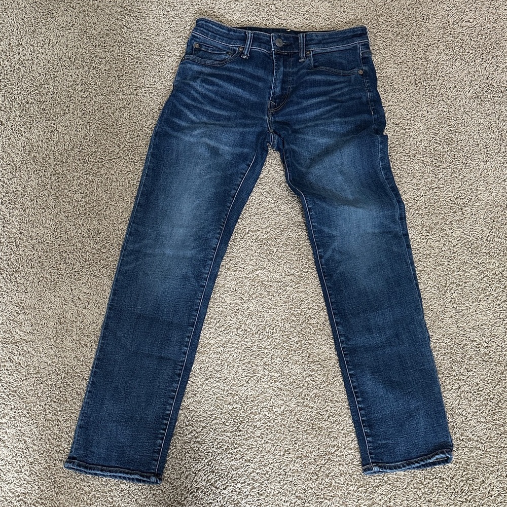 American Eagle Outfitters Slim Straight Jeans in Dark Blue Wash
